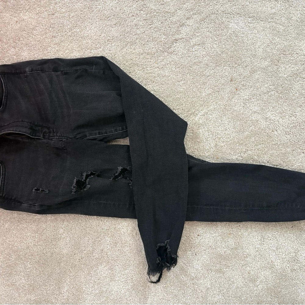 American Eagle Outfitters Black Cropped Jeans